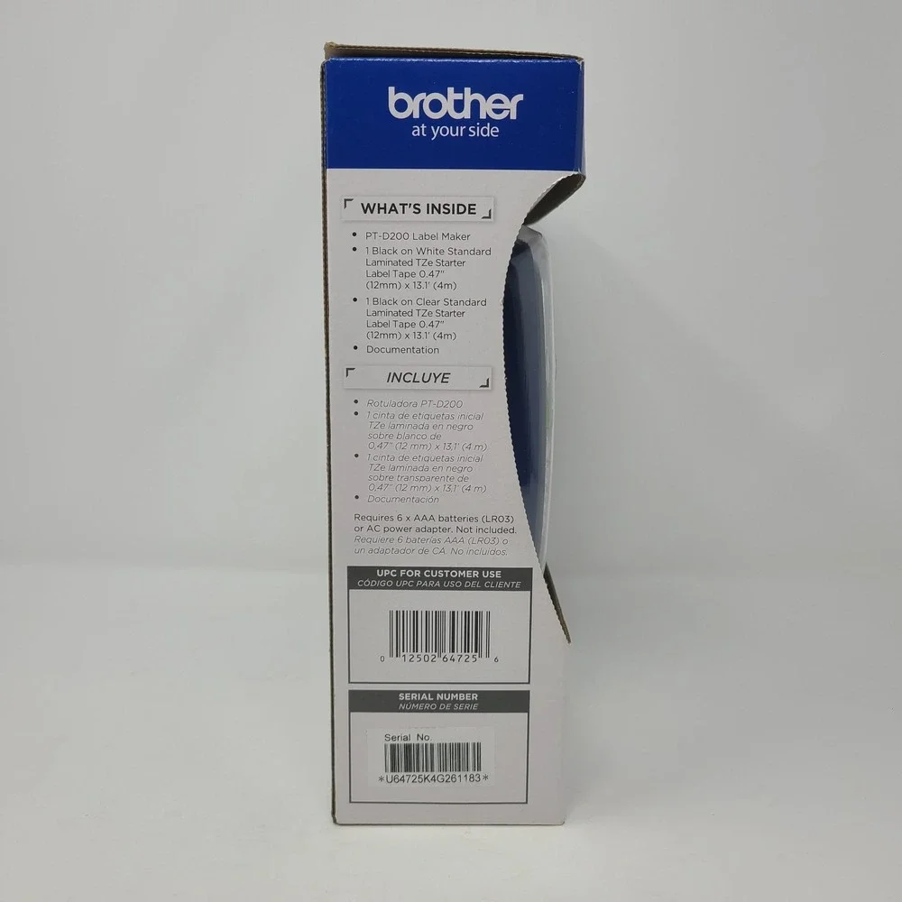 Brother P-Touch PT-D200G Label Maker with Tape Home Office Labeling - Easy Use